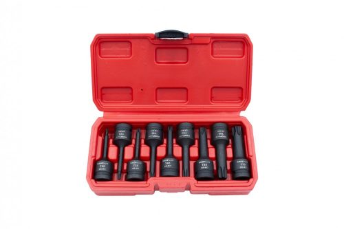 KROFtools gépi kulcskészlet TORX T20-T70 9 db-os 1/2" csatlakozás (6098)