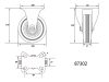 VOREL Ipari kerék fix 100mm 60kg (87302)