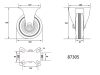 VOREL Ipari kerék fix 160mm (87305)