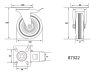 VOREL Ipari kerék forgós fékkel 100mm 60kg (87322)