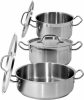 YATO Lábas fedővel 3,3 liter 200x105 mm Inox (YG-00040)