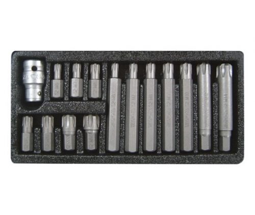 YATO Bit készlet 15 részes RIBE M6-M14 L=30mm 1/2"  (YT-0419)