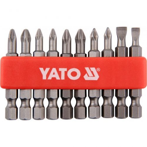 YATO Bithegy készlet 50mm 10 részes (5-6-PH1-PH2-PZ1-PZ2)  (YT-0483)