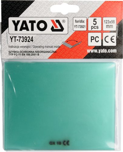 YATO Hegesztőüveg cserélhető 123x98 mm 5db/CS  (YT-73924)