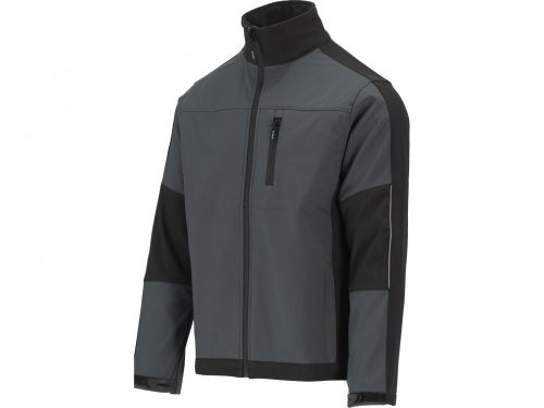 YATO Munkavédelmi softshell kabát szürke-fekete S-es méret 3 zsebes (YT-79540)