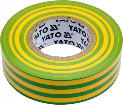 YATO Szigetelőszalag 19 x 0,13 mm x 20 m zöld-sárga  (YT-81655)