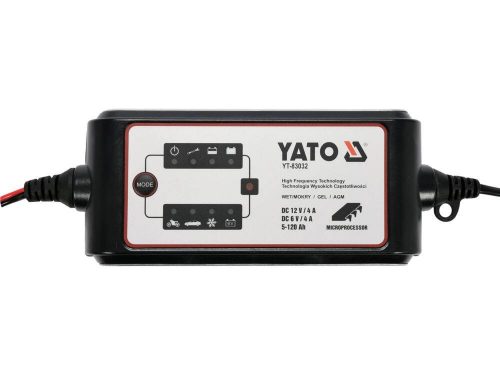 YATO Akkumulátor töltő 6-12 V / 4 A / 5-120 Ah (YT-83032)